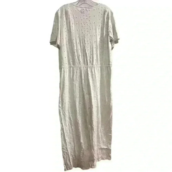 ASOS Women's White Broderie Jumpsuit Size 8 Button Front - Picture 9 of 10